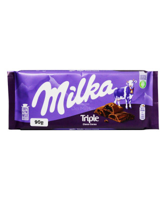 Chocolate Importado Milka Triple Choco Cocoa 90g 